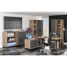 NABBI Ovida 120 2D2DRWS dvojdverová komoda so zásuvkami craft tobaco / matera