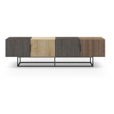 TV stolík v dekore duba v prírodnej farbe 200x55 cm Titan – Marckeric