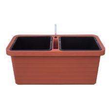 Samozavlažovací truhlík Berberis DUO, terakota, Plastia, 78 cm