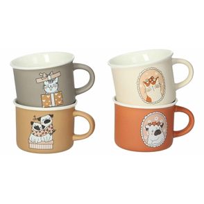 Porcelánové hrnčeky v súprave 4 ks 150 ml Cani e Gatti – Brandani