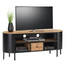 Ambia Home TV DIEL, akácia, čierna, farba akácie, 145/60/40 cm