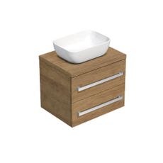 Kúpeľňová skrinka s krycí doskou SAT Cube Way 60x53x46 cm dub Hickory CUBE461603DH45