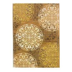 Oriental Weavers , Kusový koberec Zoya 128 N – na von aj na doma, 80x165, žltá, chodba / predsieň