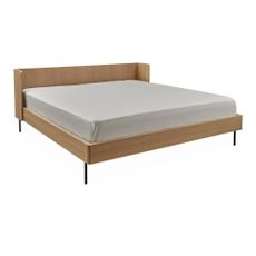 Dvojlôžková posteľ v dekore duba 160x200 cm v prírodnej farbe Wrap – Bonami Selection