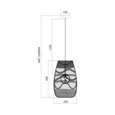 Luster na lanku ARONA 1xG9/9W/230V pr. 25 cm ratan
