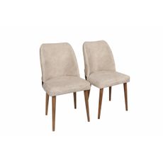 Sada jedálenských stoličiek Nova Cream and Walnut,2 ks, 2 ks
