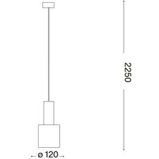 Ideal Lux - Luster na lanku HOLLY 1xE27/60W/230V pr. 12 cm mosadz