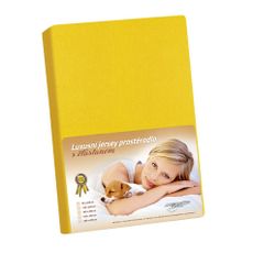 Bellatex Jersey prestieradlo s elastanom žltá, 90 x 200 cm