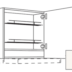 Kuchynská skrinka horní Naturel Erika24 pre digestor 60x57,6x35 cm bílá lesk 450.WDAF657RN