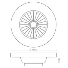 LED Stropné svietidlo s ventilátorom OPAL LED/48W/230V + diaľkové ovládanie