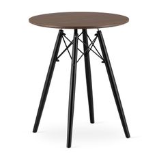 Jedálenský stôl TODI 60 cm - čierna/jaseň