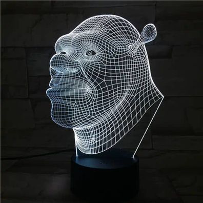 3Dmix 3DL-SMRT017 – 3D LED nočná lampa - Shrek (Smart)