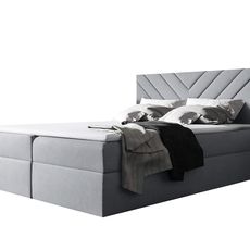 Wilsondo Čalúnená boxspring posteľ Top 6 s úložným priestorom - sivá Rozmer: 140x200