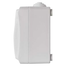 Domový spínač č. 6 so zásuvkou 250V/16A IP44 biely