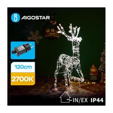 Aigostar - LED Vonkajšia vianočná dekorácia LED/3,6W/31/230V 2700K 120cm IP44 sob