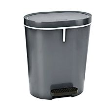 Denox Oval pedálový odpadkový kôš 25 l, plast, antracitový, 25 l