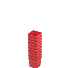 Prosperplast Sada 10 plastových boxů na nářadí TIGER BOX 5x5x5 cm červená