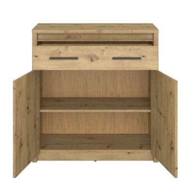 KONDELA Airon 2D1S dvojdverová komoda so zásuvkou dub artisan