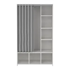 Bielo-sivá šatníková skriňa 105x180 cm Kit – Tvilum