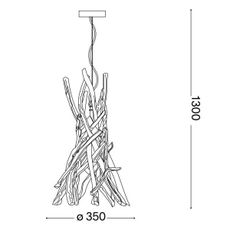Ideal Lux - Luster na lanku DRIFTWOOD 1xE27/60W/230V guava