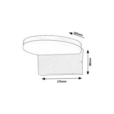 Rabalux 77117 - LED Vonkajšie nástenné svietidlo BATIDA LED/9W/230V IP54 čierna