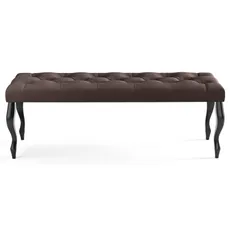 Lavica CHESTERFIELD 80x40 cm Hnedá