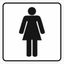 Nálepka informačná transparentná – WC ženy