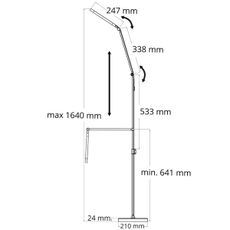 LED Stmievateľná dotyková stojacia lampa FERRARA LED/13W/230V 3000/4000/6000K biela