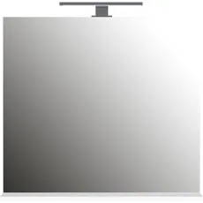 Nástenné zrkadlo s osvetlením/s poličkou 76x75 cm – Germania