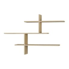 Poschodová polica v dekore duba v prírodnej farbe 123 cm Leo – Kalune Design