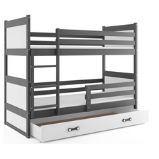 Interbeds Rico poschodová posteľ 200cm x 90cm borovicové drevo sivo-biela