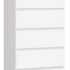 Ak furniture Komoda Kuba 60 cm - 6 šuplíkov biela