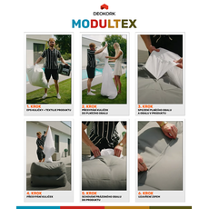 Textilná detská modulová 2-miestna lavica MODULTEX KIDS (svetlo zelená)
