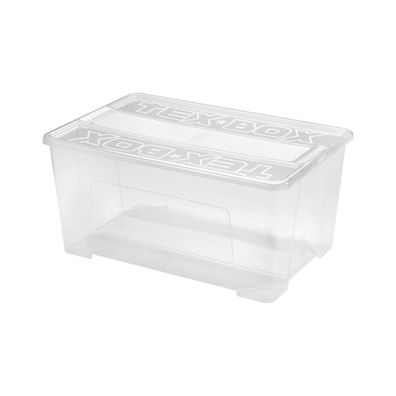 Úložný box TEX BOX 48 l priehľadný