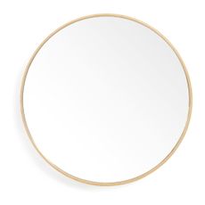 Nástenné zrkadlo s rámom z dubového dreva Wireworks Glance, ø 45 cm