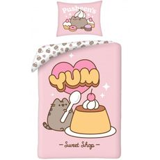 Bavlnené posteľné obliečky Pusheen - motív Sweet Shop - 100% bavlna - 70 x 90 cm + 140 x 200 cm