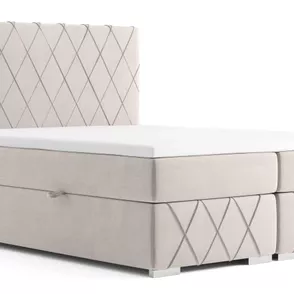 Posteľ Boxspring Royal bez úložného priestoru, 200x180, béžová (mono 231)