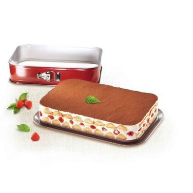 Tefal - Rozkladacia forma na koláč DELIBAKE 36x24 cm červená
