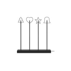 Markslöjd 705255 - Vianočný svietnik GINGER 4xE5/0,8W/12V čierna