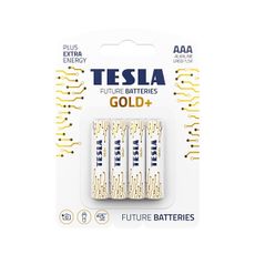 Tesla Batteries - 4 ks Alkalická batéria AAA GOLD+ 1,5V 1350 mAh
