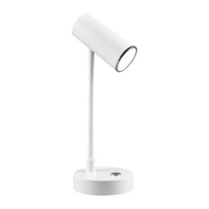 Biela LED stolová lampa so stmievačom (výška 28 cm) Lenny – Trio