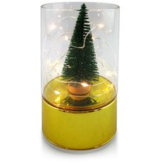 Mondex Vánoční LED dekorace SANTA LILA Stromeček zlatá