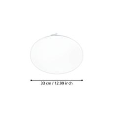 Eglo 75449 - LED Stropné svietidlo FRANIA-M LED/15,5W/230V 3000K pr. 33 cm biela+