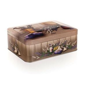 Banquet Plechovka-box na čaj 200x155x80 mm LAVENDER