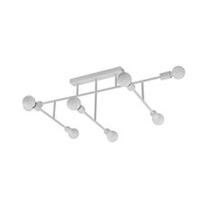 Eglo 98033 - Prisadený luster BELSIANA 8xE27/40W/230V biela