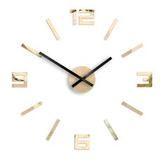 ModernClock 3D nalepovacie hodiny Reden zlaté zrkadlové