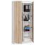 Regál R 80 cm CLP 2 dvierka 8 poličiek biela/dub sonoma