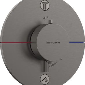 Vaňová batéria Hansgrohe ShowerSelect Comfort S bez podomietkového telesa kartáčovaný čierny chróm 15554340