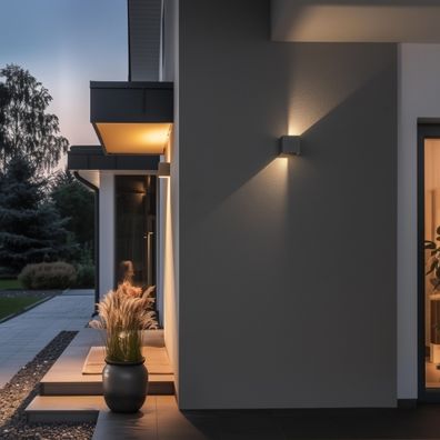 Brilagi - LED Vonkajšie nástenné svietidlo CUBE LED/6W/230V šedá IP54