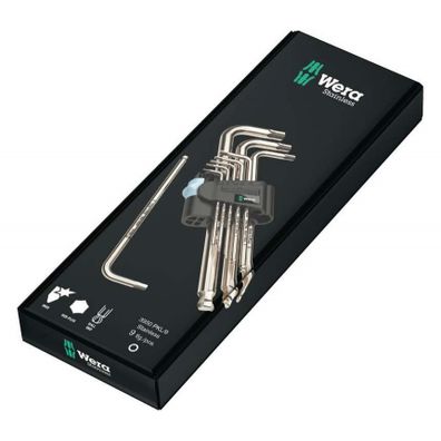 Wera 073544 Nástrčné kľúče inbus 3950/9 Hex-Plus Stainless 1 SB, nerezová oceľ (sada 9 ks)